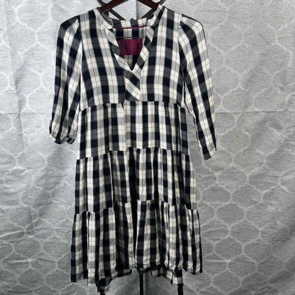 Maeve Dresses & Skirts - Anthropologie Maeve Amber Plaid Tiered Tunic Dress XS
